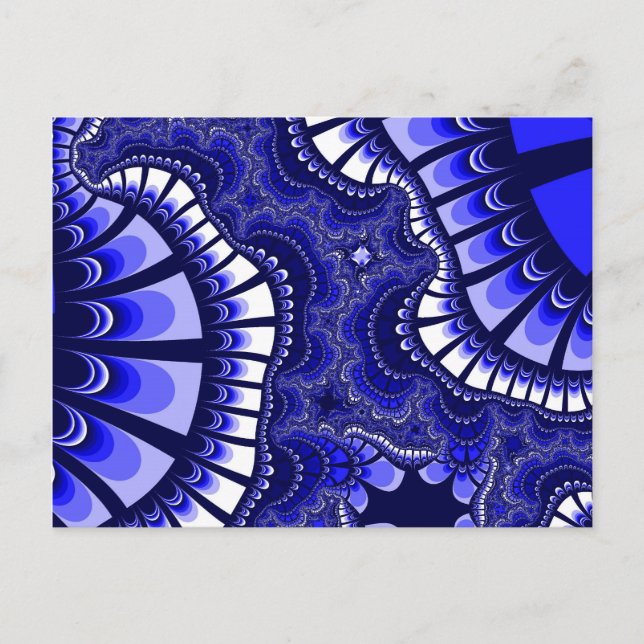 Blue and White Remix Postcard (Front)