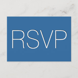 Blue and White RSVP Wedding Response R02Z