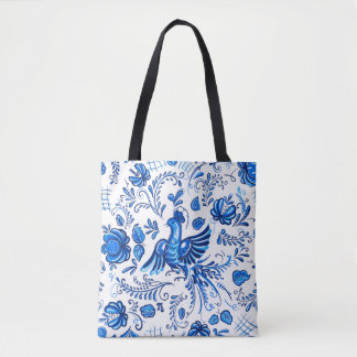 Blue and White Russian ornament  Tote Bag