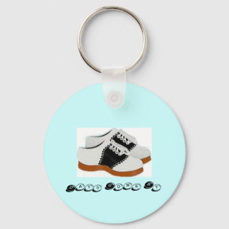 Blue and White Saddle Shoes-Days Gone By Key Ring