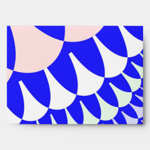 Blue and White Scales Envelopes