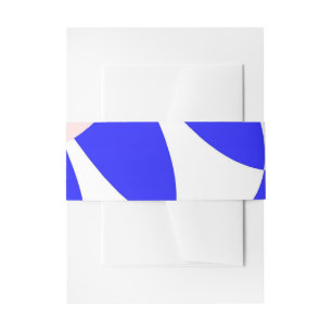 Blue and White Scales Invitation Belly Band