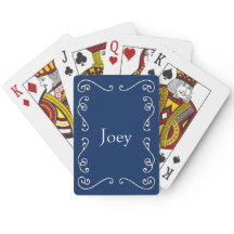 Blue and White Scrollwork Customisable Deck of