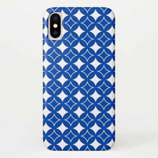 Blue and white shippo pattern Case-Mate iPhone case (Back)