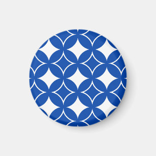 Blue and white shippo pattern magnet