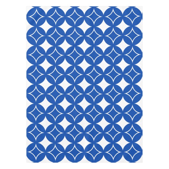 Blue and white shippo pattern tablecloth (Front)