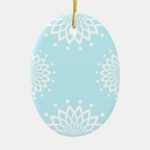 Blue and White Simple Vintage Easter Ceramic Tree Decoration