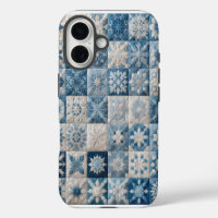 Blue and White Snowflake Quilt