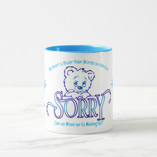 BLUE and WHITE SORRY Mug
