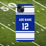 Blue and White Sports Stripe  iPhone 13 Case<br><div class="desc">Great item for the Indianapolis fan in your life. Blue and White football jersey style stripe design. The colours we have chosen for this series of cases will match your favourite teams colours,  we just can't mention them here. Perfect gift for football fans.</div>