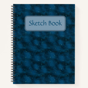 Blue and White Starry Night Celestial Sketch Book