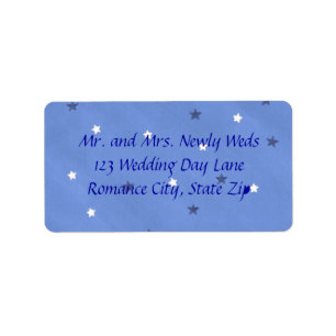 Blue and White Stars Custom Address Labels