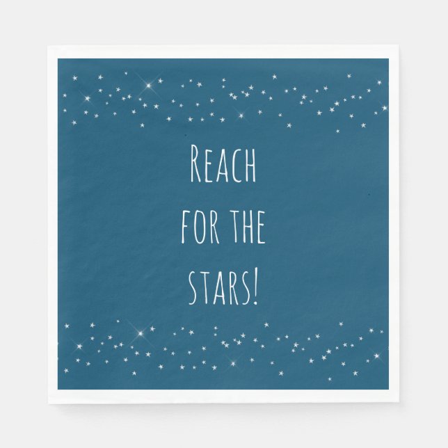 Blue and White Stars  Napkin (Front)
