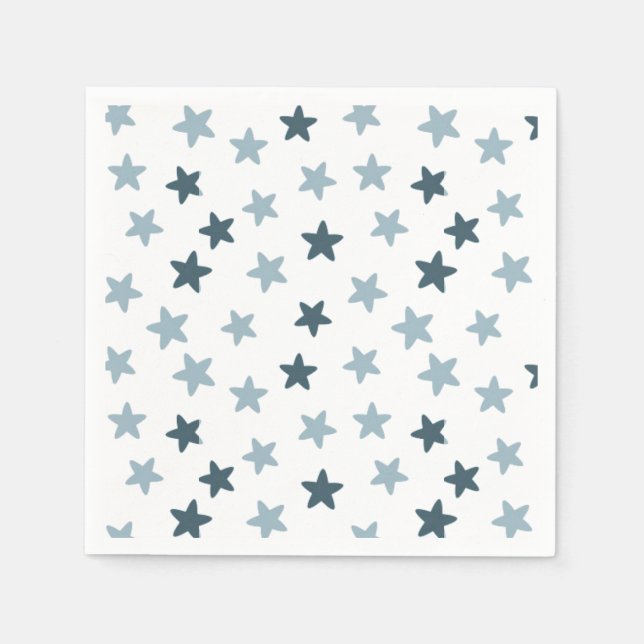 Blue and White Stars Napkin (Front)