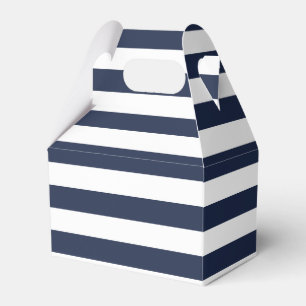 Blue And White Stripe Nautical Wedding Party Favou Favour Box