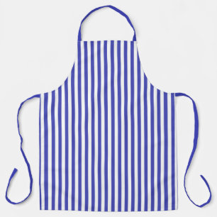 Blue And White Stripe Pattern Apron