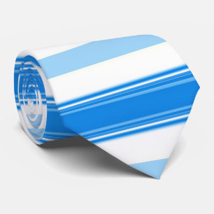 Blue and White Stripe Tie