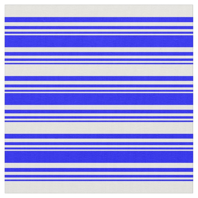 Blue and White Striped/Lined Pattern Fabric (Close Up)