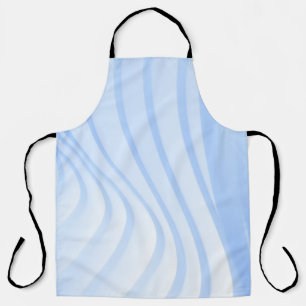 Blue and white striped textile apron