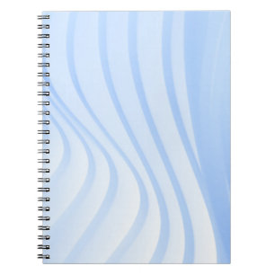 Blue and white striped textile notebook