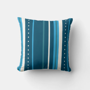 Blue and White Stripes Cushion