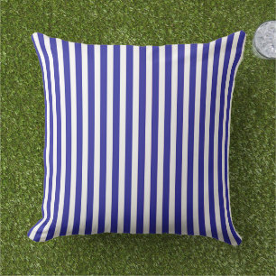 Blue And White Stripes Cushion