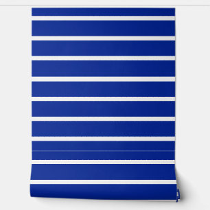Blue and White Stripes Design Wallpaper