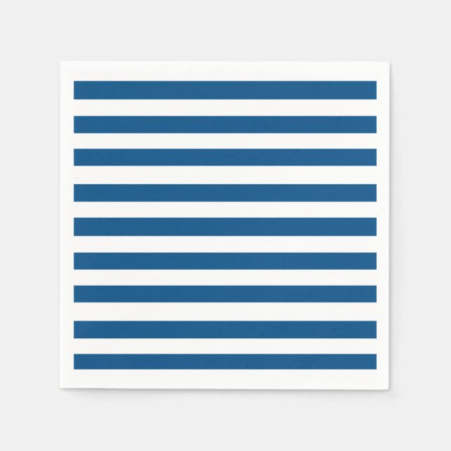 Blue and White Stripes Napkin (Front)