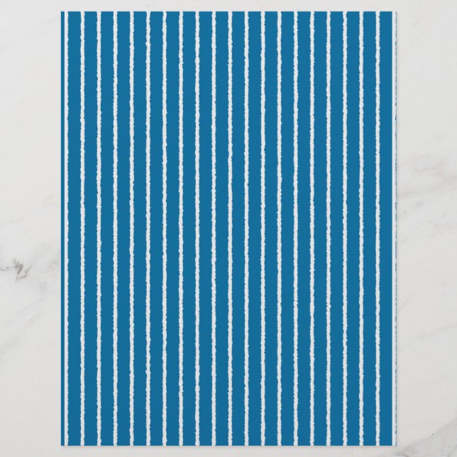 Blue and White Stripes with Uneven Lines Flyer (Front)