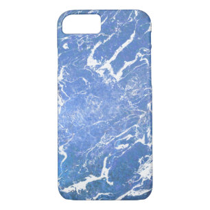 blue and white swirl marble pattern Case-Mate iPhone case