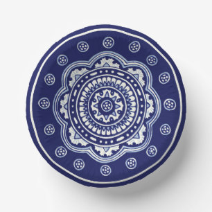 Blue and White Talavera Five Paper Plate