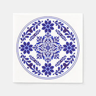 Blue and White Talavera Three Napkin