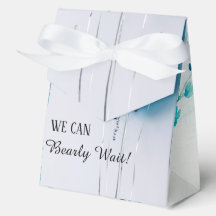 Blue and White Tent Baby Shower Favour Box.