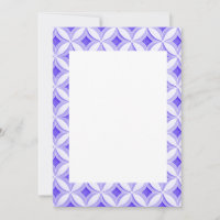 Blue and white tile border blank invitation