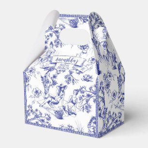 Blue and White Toile de Jouy Bridal Shower Favour Box
