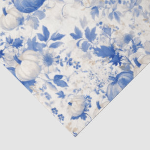 Blue and White Toile Halloween  Tissue Paper