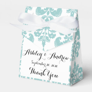 Blue and White Vintage Damask Pattern 2 Favour Box