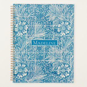Blue and White Vintage Floral Pattern Planner