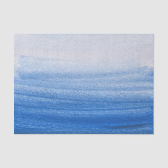 Blue and White Watercolor Tissue Paper (Front)