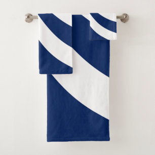 Blue and White Wave Bath Towel Set