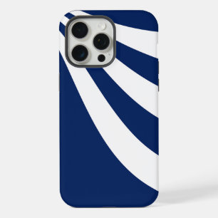 Blue and White Wave iPhone 15 Pro Max Case