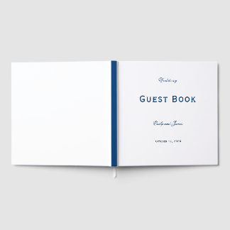 Blue and White Wedding Guest Book