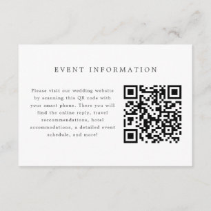 Blue and White Wedding Invitation Insert Card