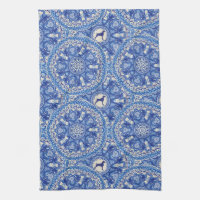 BLUE AND WHITE WEIM KITCHEN TOWEL 16"x24"