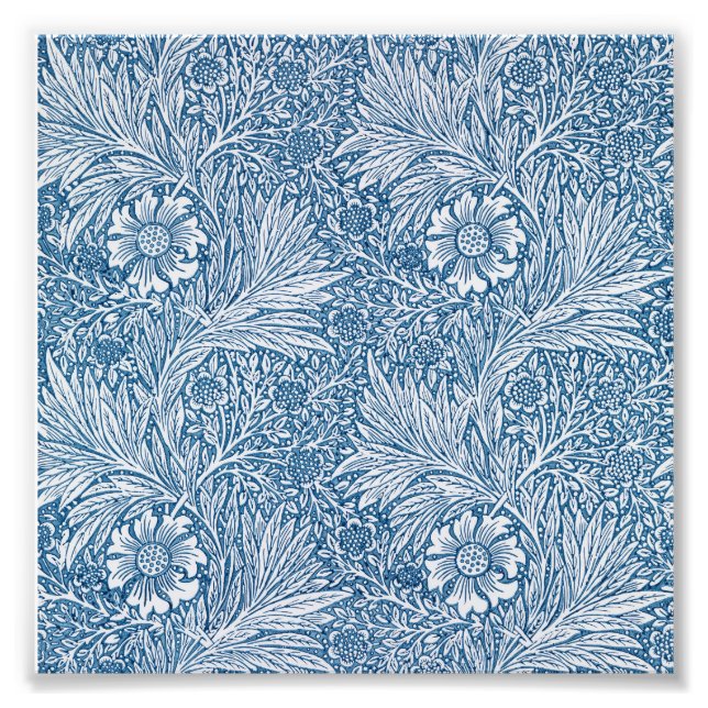 Blue and White William Morris Photo Print (Front)