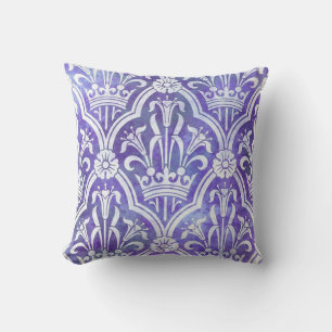 Blue and White William Morris Vintage Reversible Cushion