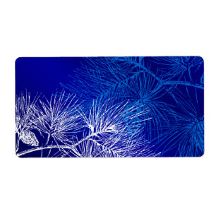 Blue and White Winter Pine