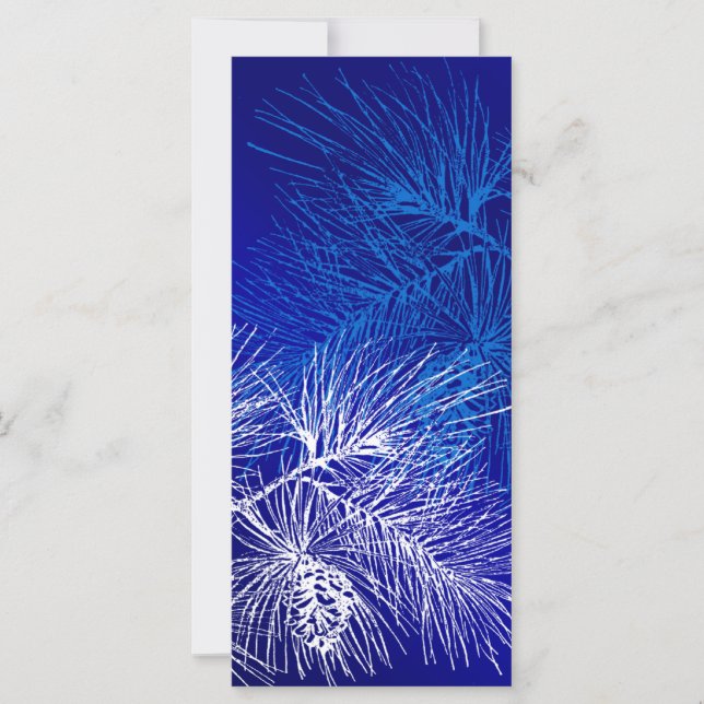 Blue and White Winter Pine (Front)