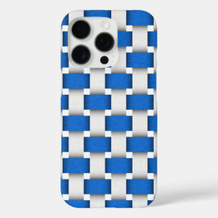 Blue and White Woven Beach Chair Fabric Design iPhone 16 Pro Case