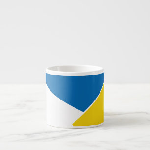 Blue and yellow Abstract Espresso Cup